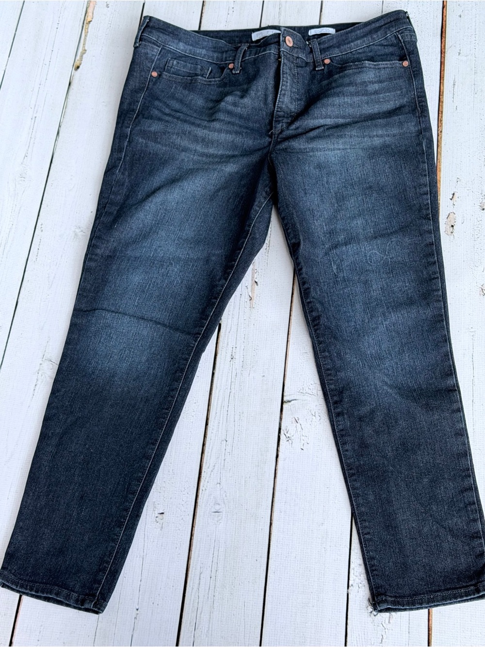 Sofia Jeans by Sofia Vergara Mid-Rise Skinny Ankle Jeans – Dark Wash - Picture 3 of 6